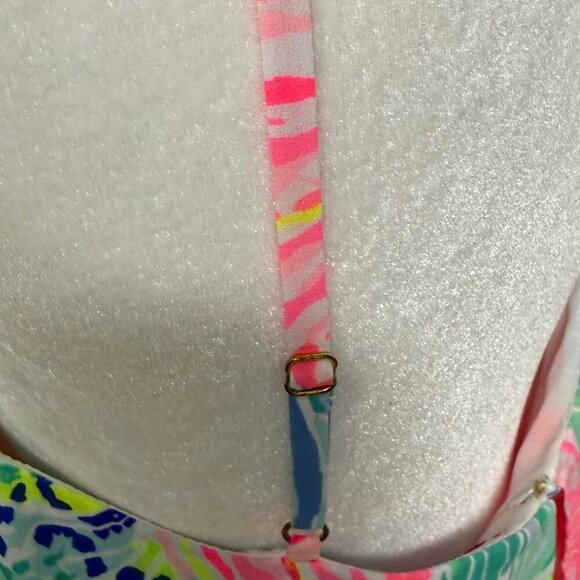 Lilly Pulitzer Lexi Slip Dress Multi Beach Please Print Size Medium EUC - Picture 3 of 11
